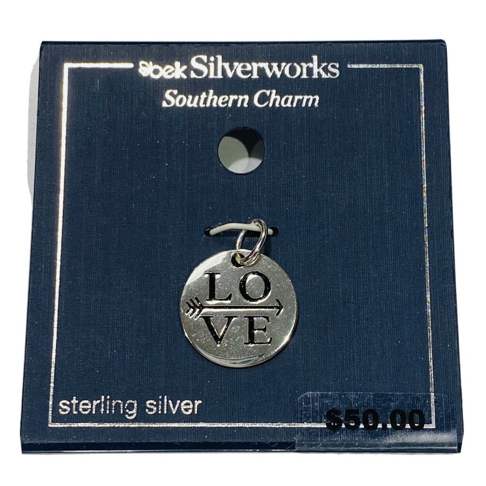 Belk Silverworks  Charm Sterling Silver Love 925